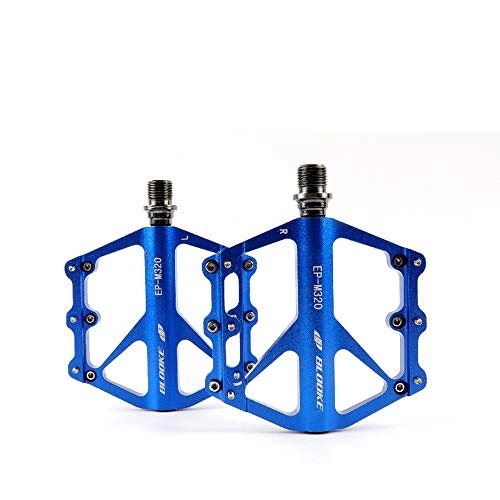 Mountain Bike Pedal : MTB Pedals Mountain Bike Pedals 9 / 16" Aluminum Bicycle Pedals DU Bearing Lightweight Pedals for Road Mountain BMX MTB Bike (Blue)