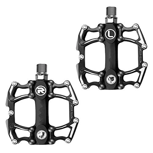 Mountain Bike Pedal : MU Bike Pedal, Bicycle Pedals 9 / 16 Inch, Ultra-Light Trekking Racing Bike Pedals, Anti-Slip Bicycle Pedals for Mountain BMX Road Accessories Bicycles with Metal Texture