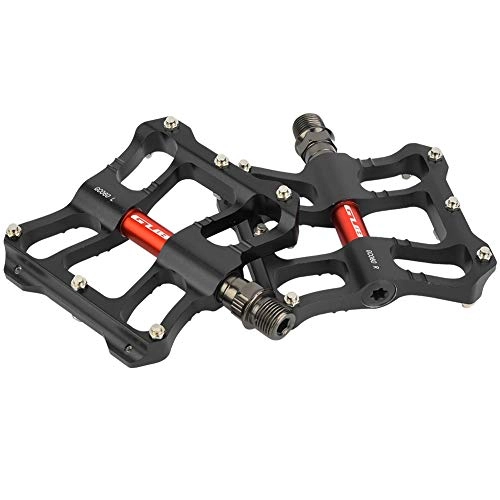 Mountain Bike Pedal : MuMa One Pair Bicycle Pedals，Aluminium Alloy Mountain Road Bike Lightweight Pedals，Bicycle Replacement (Black&Red)