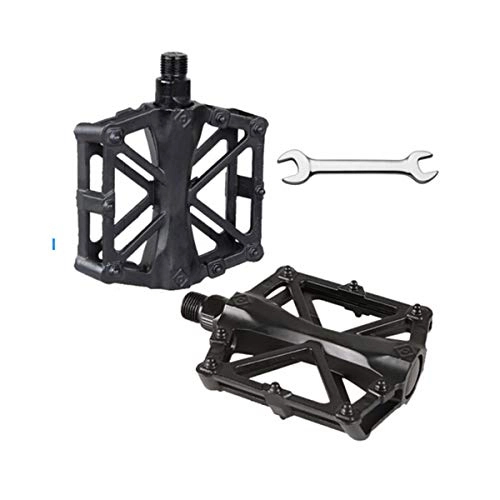 Mountain Bike Pedal : MUZIWENJU Bicycle Pedals, Ultra-light Aluminum Alloy Mountain Bike Pedals, Dead Fly Pedals Riding Equipment Spare Parts (Color : Black)
