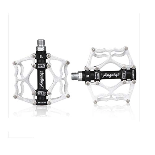Mountain Bike Pedal : MUZIWENJU Mountain Bike Pedals, Dead Fly Bearing Pedals Palin Pedals Bicycle Accessories, Universal 9 / 16" Pedals For BMX / MTB Bikes, City Bikes (Color : Silver)