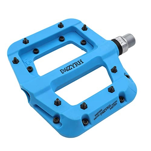 Mountain Bike Pedal : Mzyrh MTB Bicycle Pedals Nylon 3 Bearing Composite 9 / 16 Mountain Bike Pedals High Tensile Non-Slip Pedals Surface for Road BMX MTB Fixie Bikesflat, Blau 3 Lager