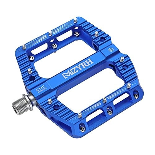 Mountain Bike Pedal : MZYRH Road / Mountain Bike Pedals MTB Pedals Bicycle Flat Pedals 3 Bearings 9 / 16” Aluminum Alloy Bicycle Platform Pedals for BMX MTB (Blue)