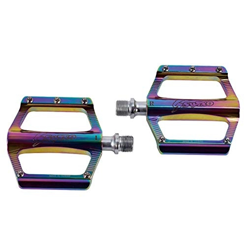Mountain Bike Pedal : N / I Bicycle Pedal, Multi-color Aluminum Alloy Electroplated Colorful Sealed Bearing Pedal, Used For Road Bike Mountain Bike Folding Bicycle (8.5CM11.3CM5.5CM)