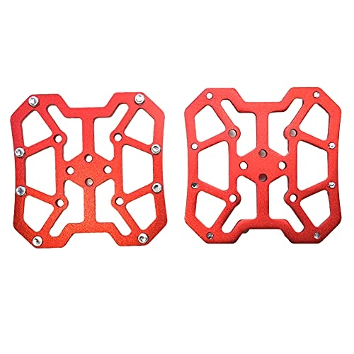 Mountain Bike Pedal : N N 1 Pair Durable Classic Delicate Aluminum Alloy Universal Clipless Pedal Platform Adapters for SPD KEO Pedals MTB Mountain Road Bike Accessories (Red)