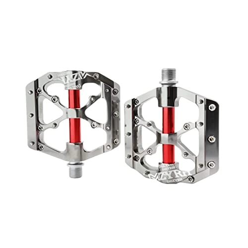 Mountain Bike Pedal : NaiCasy Mountain Bike Pedals, Lightweight Aluminum Alloy 9 / 16 inch Bicycle Pedals Cycling Sealed Bearings For BMX MTB Road Bike 1 Pair-Silver