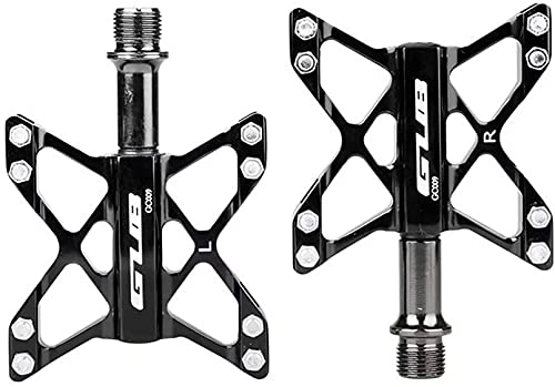 Mountain Bike Pedal : NBXLHAO Bicycle Pedals, 9 / 16"Aluminum Alloy Sealed Bearing Non-slip Bicycle Platform Flat Pedals, for MTB / Road bikes / BMX bike pedals, Black