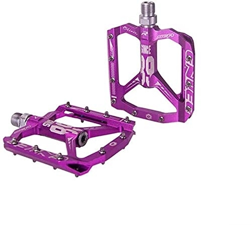 Mountain Bike Pedal : NBXLHAO Bicycle Pedals Ultralight Bicycle Pedal All MTB Mountain Bike Pedal Material Aluminum Pedals Bearing Bicycle Pedals, Purple