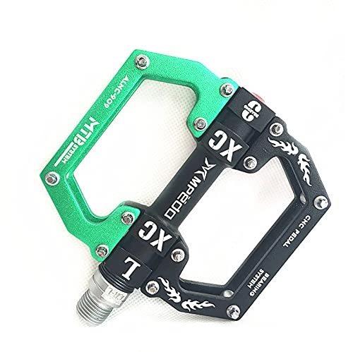 Mountain Bike Pedal : NBXLHAO MTB bicycle pedal, ultralight aluminum alloy Slippery ankle pedal three sticks 9 / 16 mountain bike pedals for road BMX MTB Bike bicycle pedals, Green