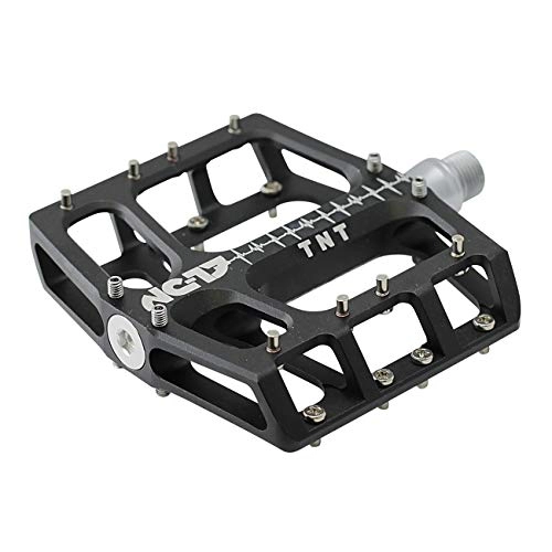 Mountain Bike Pedal : NC-17 Sudpin IV XL TNT Aluminium Platform Pedals / Mountain Bike Pedal / BMX Pedal / Flat Height 17.7 mm / Fail Safe System / Precision Bearing + Cr-Mo Axle / Includes Replacement Pins, Black, XL