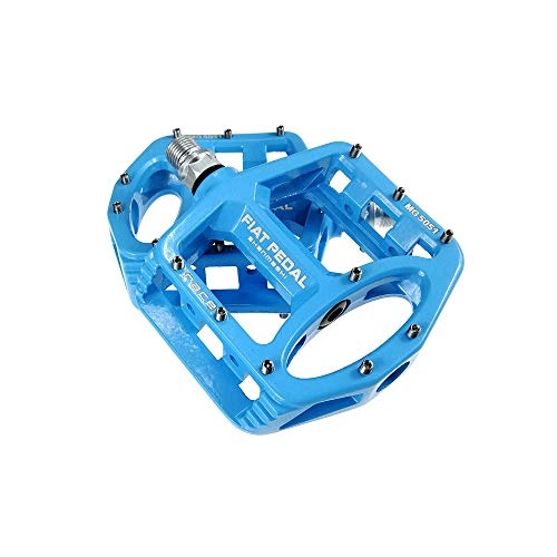Mountain Bike Pedal : New bicycle bicycle pedal Mountain Bike Pedals 1 Pair Magnesium Alloy Antiskid Durable Bike Pedals Surface For Road BMX MTB Bike 8 Colors Non-slip and durable for mountain bikes, BMX ( Color : Blue )
