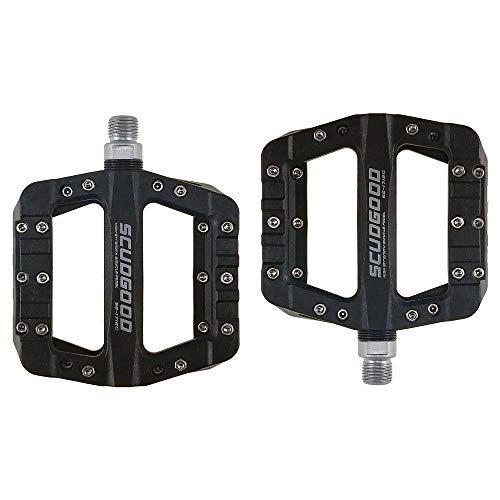 Mountain Bike Pedal : New bicycle bicycle pedal Mountain Bike Pedals 1 Pair Nylon Antiskid Durable Bike Pedals Surface For Road BMX MTB Bike 5 Colors (1712C) Non-slip and durable for mountain bikes, BMX ( Color : Black )