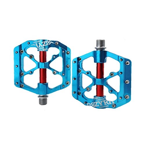 Mountain Bike Pedal : Newin Star Bicycle Cycling Bike Pedals, Ultra Sealed Bearing Aluminum Antiskid Durable Bike Hybrid Pedals for Cycling Mountain MTB BMX Bike Red Blue