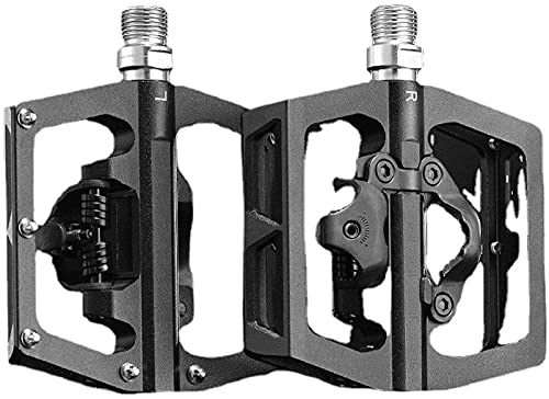 Mountain Bike Pedal : NKTJFUR Bicycle Pedals, SPD Mountain Bike Sealed Clipless Pedals Dual Platform Multi-Purpose Flat Pedal with Cleats for Road, MTB, Mountain Bikes