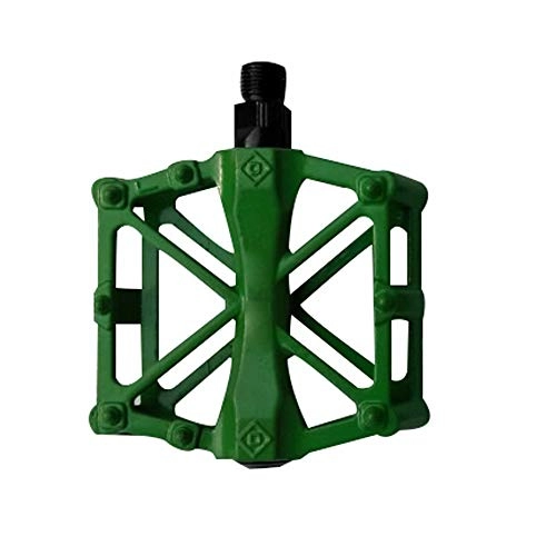 Mountain Bike Pedal : Non-Slip Green Mountain Bicycle Pedals Road BMX Fixie Bikesflat Bike Pedals 9 / 21" Ultra-Light Alloy Cycling Treadle Platform Universal Accessories New