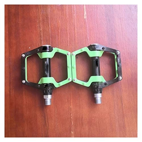Mountain Bike Pedal : NOPHAT Bearing Pedals Magnesium Aluminum Alloy Mountain Bike MTB Bicycle Pedal Road Bike Pedals (Color : 528 green)