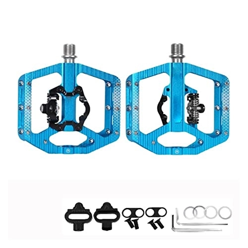 Mountain Bike Pedal : NOPHAT Pedals Bicycle Pedals Anti-skid Mountain Bike Pedals Aluminum Alloy Platform Suitable For Riding Accessories (Color : MZ-156 blue)