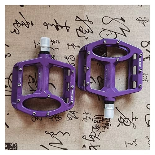 Mountain Bike Pedal : NOPHAT Ultralight Non-slip Magnesium Alloy Road Bike Pedals Mountain Bicycle Pedal Bike Parts Accessories (Color : Purple)
