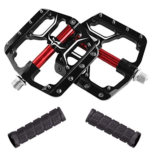 Mountain Bike Pedal : NXXML Aluminum Pedal, Bicycle Pedals Kit with Handlebar, with Detachable Non-slip Waterproof Nail for 9 / 16 Inch Casual, Off-road and Road Bikes