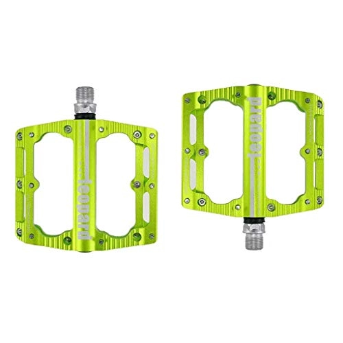 Mountain Bike Pedal : NZKW Bike Bicycle Pedals, Lightweight Non-Slip Waterproof Dustproof Cycling Pedal, For 9 / 16" Road / Mountain / BMX / MTB Bike(Green)