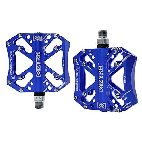 Mountain Bike Pedal : NZKW Bike Pedal, Ultralight Aluminum Alloy Non-Slip 9 / 16" Bicycle Platform Flat Pedals, For Mountain Bikes / Road Bicycles / BMX / MTB(Blue)