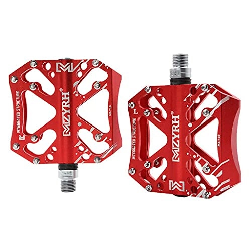 Mountain Bike Pedal : NZKW Bike Pedal, Ultralight Aluminum Alloy Non-Slip 9 / 16" Bicycle Platform Flat Pedals, For Mountain Bikes / Road Bicycles / BMX / MTB(Red)