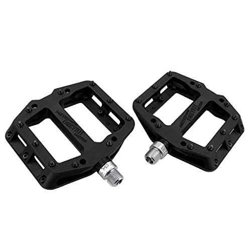 Mountain Bike Pedal : NZKW Bike Pedals, Non-Slip Waterproof Dustproof 3 Sealed Bearings Cycle Platform Flat Pedals, for Mountain Road BMX MTB Fixie Bikes(Black)