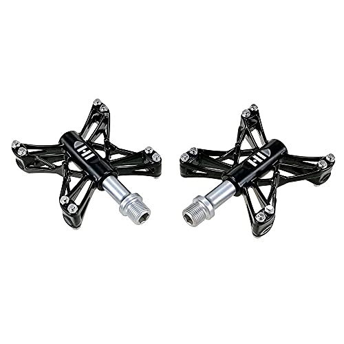 Mountain Bike Pedal : NZKW Lightweight Stable Plat Bike Pedal, Aluminum Anti Skid Durable Mountain Bike Pedals for Road / Mountain / MTB / BMX Bike, Bicycle Pedal