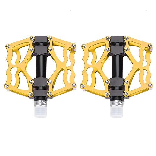 Mountain Bike Pedal : OhhGo 1 Pair Aluminium Alloy Mountain Bike Road Bicycle Lightweight Pedals Replacement (Silver)
