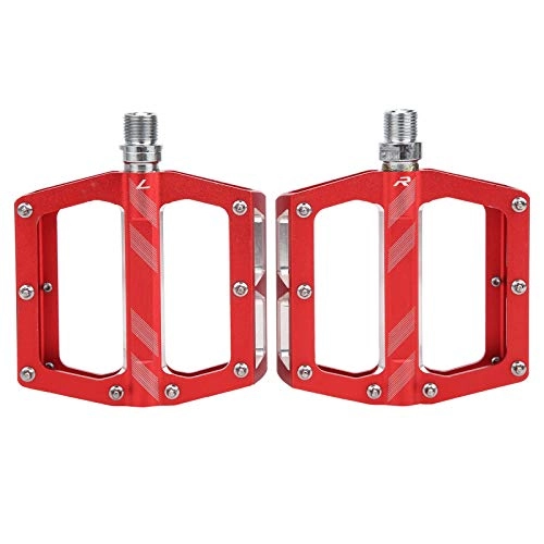 Mountain Bike Pedal : Okuyonic Bike Pedals, Flat Pedal High Strength Road Bike Pedals Mountain Bike Pedal Durable Ultralight Aluminum Alloy Concave Platform for Bicycle Pedals Mountain Bike(red)