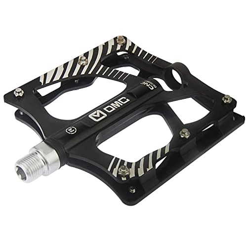 Mountain Bike Pedal : OMC MTB Black Pedals Mountain Bike Pedals 3 Bearing Non-Slip Lightweight Extruded Alloy Bicycle Platform Pedals for BMX MTB 9 / 16