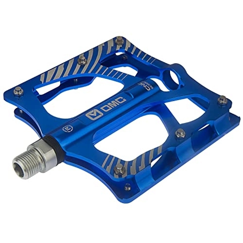 Mountain Bike Pedal : OMC MTB Blue Pedals Mountain Bike Pedals 3 Bearing Non-Slip Lightweight Extruded Alloy Bicycle Platform Pedals for BMX MTB 9 / 16