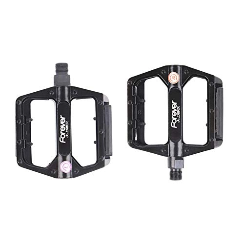 Mountain Bike Pedal : Outdoor Bicycle Pedals / Aluminum Platform Pedals / MTB / Mountain Bike Pedal / BMX Pedal / Ball Bearings With Reflective Strips (1 Pair) Pedal (Color : 1)