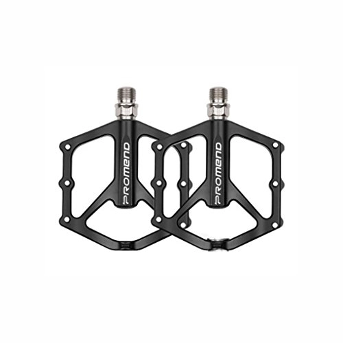 Mountain Bike Pedal : Outdoor Bicycle Pedals, Hiker Mountain Bike Pedals, 9 / 16" Aluminium Alloy Flat Cycling Pedals, BMX Pedals With Three Bearings Black (1 Pair) Pedal (Color : 1)