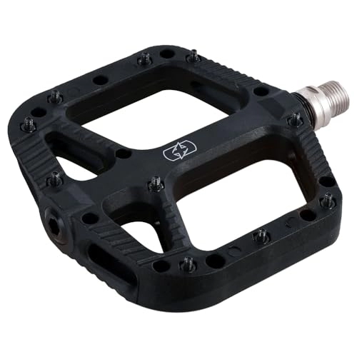 Mountain Bike Pedal : Oxford Products Mountain Bike Pedals Loam 20 Nylon Flat Pedals. Chromoly 9 / 16" axle. Sealed Bearings. Black