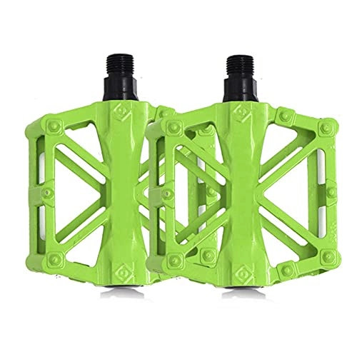 Mountain Bike Pedal : Pair All Aluminum Bike Pedals Durable And Durable Suitable For Mountain Road Bike Cycling (Color : Green)