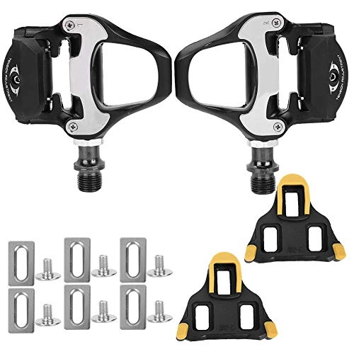 Mountain Bike Pedal : Pair Cycling Shoe Cleats Aluminum Alloy Bike Pedal Cleats Cover Quick Release Cycling Locking Plate 6°