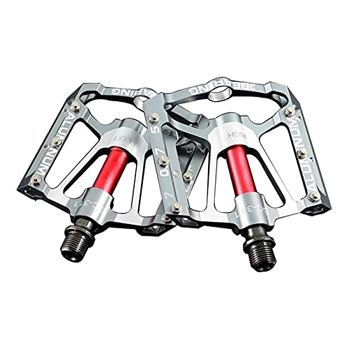 Mountain Bike Pedal : Pair Mountain Bike Pedals, MTB Pedals, Road Bike Pedals Aluminum Alloy Spindle 3 Bearing Anti-skid and Stable Mountain Bike Flat Pedals for Mountain Bike and Folding Bike