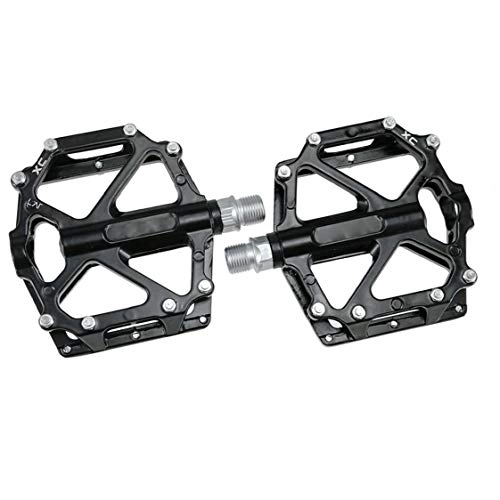 Mountain Bike Pedal : Pair of Bicycle Pedals Lightweight Aluminum Mountain Bike Pedal Universal Bike Platform Pedal Black Convenient Cycling Accessories