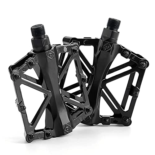 Mountain Bike Pedal : Pedals, Bicycle pedal sealed bearing aluminum alloy bicycle pedal non-slip super light quick release pedal bicycle accessories bicycle pedals mountain bike. (Color : Black)