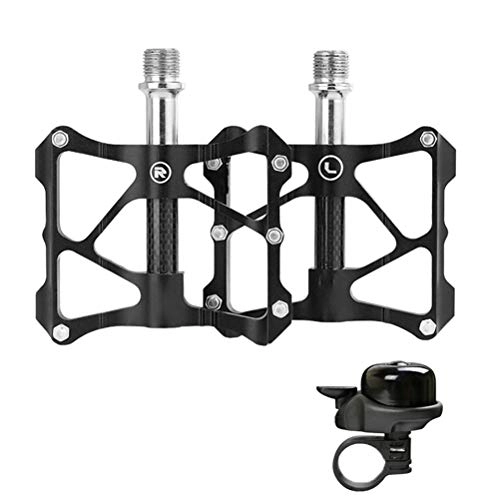 Mountain Bike Pedal : Pedals Bike Lightweight, Fixed Gear Bicycle Sealed Bearing, Aluminum Mountain Bike Road Bike, Universal Mountain Bike, Give a Bicycle Bell
