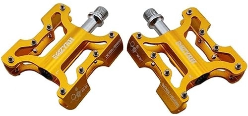 Mountain Bike Pedal : Pedals For Mountain Bike Bicycle Pedals Flat Pedals Mtb Pedals Pedal Pedals Mountain Bike Pedals Fooker Pedals Pedals For Road Bike Bike Pedals Metal Bike Pedals Metal Pedals (Color : Gold)