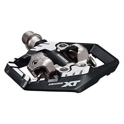 Mountain Bike Pedal : Pedals Shimano XT M8120 Enduro SPD Pedals, Unisex Adult, Black (Black)