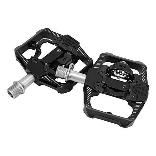 Mountain Bike Pedal : Pedals with 3 Sealed Bearing Cleats, High Speed 3 Sealed Bearing Bicycle Pedal with Hex Wrench for Mountain Bikes for Folding Bikes (Black)