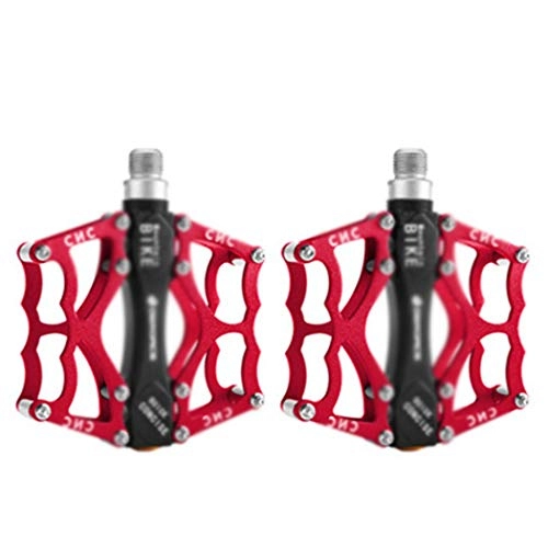 Mountain Bike Pedal : Peiling Mountain Bike Ultra-light Wide Folding Foot Pedal Outdoor Riding Supplies Accessories-901-red