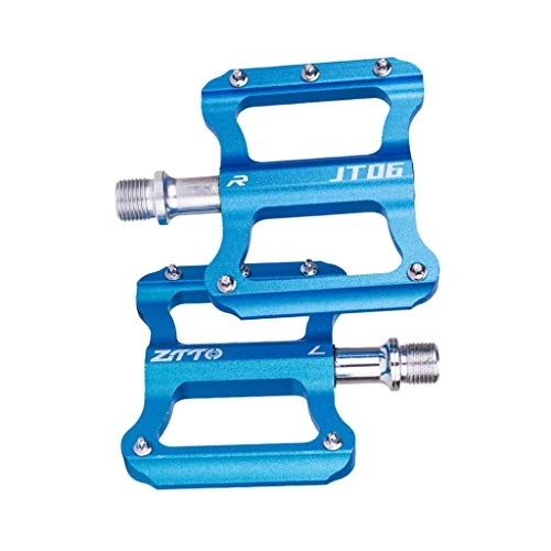 Mountain Bike Pedal : Perfeclan 9 / 16" Bike Flat Pedals, Lightweight Mountain Road Bicycle Platform Pedals DU Sealed Bearing Non-Slip BMX MTB Mountain Road Bicycle Pedals, Blue