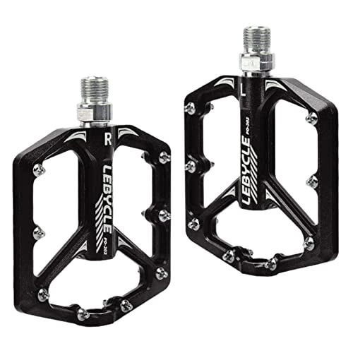 Mountain Bike Pedal : Perfeclan Mountain Bike Pedals Bearing 9 / 16" MTB Bicycle Pedals Flat Platform Pedals Cycling MTB Bike Replacement Parts - PD 202 Black