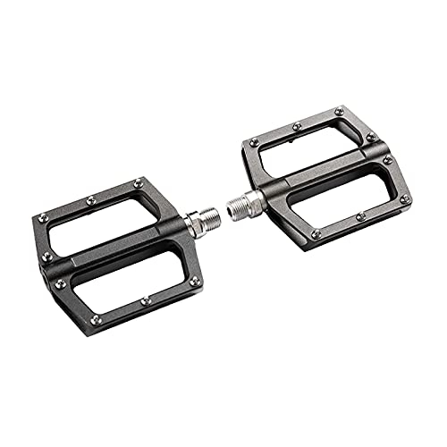 Mountain Bike Pedal : Perfeclan Mountain Bike Pedals, Non-Slip 9 / 16In Bicycle Pedals, Aluminum Sealed Bearing Platform Flat Pedals for Mountain Bike MTB BMX Folding Road Bicycle - Black, 98x92x16mm
