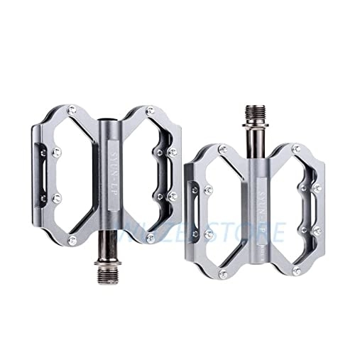 Mountain Bike Pedal : Peri Vallon Ultralight Sealed Bicycle Pedal CNC Aluminum 3 Bearings Anti-slip Pedal For MTB Mountain Road Bike Cycling Accessories (Color : B321 Silver)