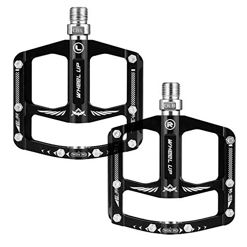 Mountain Bike Pedal : Pioneeryao Bicycle Pedals Mountain Bike Bicycle Pedals Bicycle Pedals Mountain Bike Road Bike Pedals MTB Pedals Aluminium Alloy Anti Skid 1 Pair (Black_A)